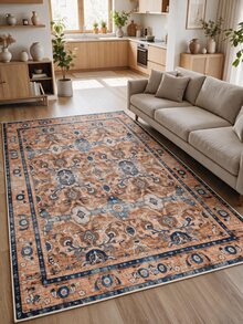 Non-Slip, Washable, Digitally Printed Rug, Runner, Kitchen Rug, Suitable For Living Room ,Bedroom , Outdoor - Royal Blue - View 10