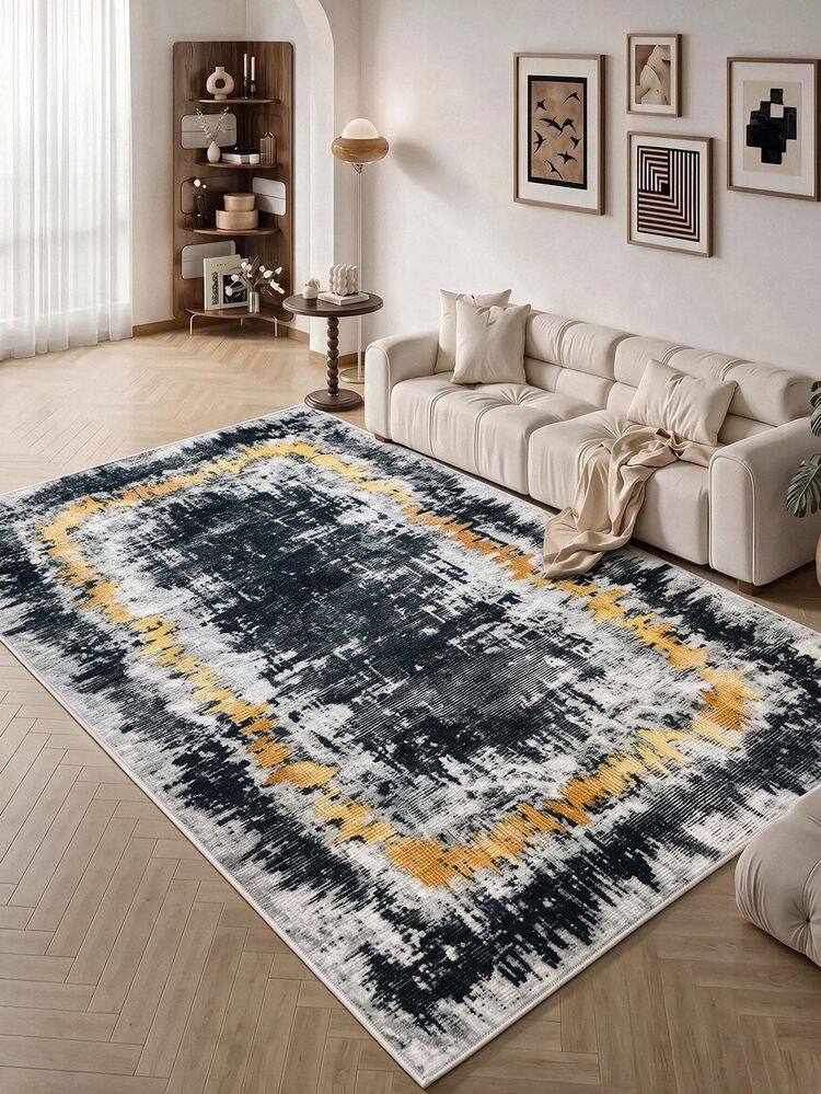 Non-Slip, Washable, Digitally Printed Rug, Runner, Kitchen Rug, Suitable For Living Room ,Bedroom , Outdoor - Mustard Yellow - View 6