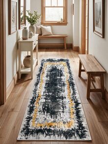 Non-Slip, Washable, Digitally Printed Rug, Runner, Kitchen Rug, Suitable For Living Room ,Bedroom , Outdoor - Mustard Yellow - View 9
