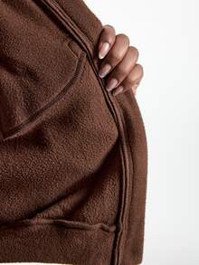 Innovista Innovista Women's Colorblock Zipper Casual Daily Travel Sports Jacket Casual, Fall, Winter, Autumn, Gym, Workout, Moddest Yoga, Fitness, Athletic, Training - Brown - View 10