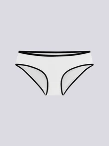 Loungeista 6pcs Women's Colorful Sports Minimalist Style Underwear, Mid Rise Black White Gray Triangle Panties - Black - View 7
