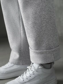 SLATEMANN Men's Casual Button Pocket Sport Sweatpants For Daily Wear - Grey - View 5