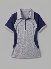CourtClass CourtClass 拼色拼接短袖運動 Polo 衫 - 彩色 - 查看 3