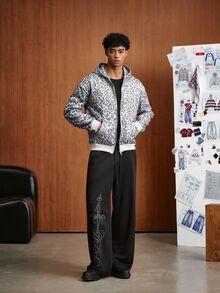 TOKVUE Men's Printed Streetwear Sweatpants - Black - View 5