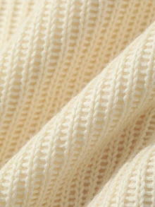 DAZY Spring/Autumn Long-Length Ribbed Apricot Knit Textured Fabric Crew Neck Cuffed Collar Pullover Sweatshirt, Korean Style Casual Men's - Apricot - View 8