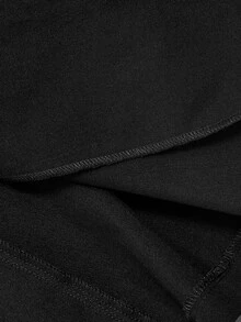 SHEIN MOD Setelan Blazer dan Rok Patchwork Renda Elegan untuk Wanita, Cocok untuk Acara Kantor, Pesta, Halloween, Warna Hitam, dan Musim Panas. - Hitam - View 9