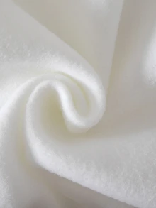 女童幼兒臘腸狗休閒套裝，柔軟可愛，毛茸茸加厚圓領衛衣，粉色羅紋領飾邊，粉白條紋寬腿褲 - 彩色 - 查看 5