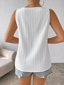 Trelyra Top tank panel con encaje - Blanco - Ver 2