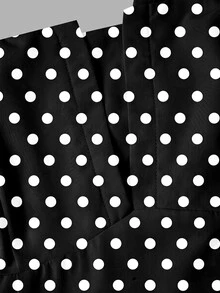 SHEIN MOD Plus Size French Black Print Dress Vintage 1950s Fluffy Vacation Style Party Date Night Summer - Black - View 5