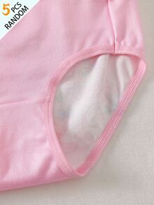 SHEIN Random 5-Piece.Girl Cute Macaron Unicorn Combination Triangle Underwear. Autumn Winter - Multicolor - View 6