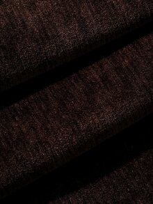 FRIFUL Women's Autumn Solid Color Velvet Bowknot Decor Jumpsuit - Coffee Brown - View 3