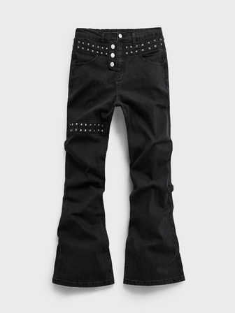 Street Life Washed Denim Vintage Stamp Fashion Versatile Casual Comfortable Boy's Jeans