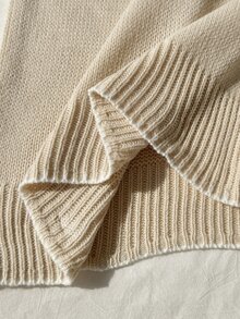 SHEIN Teen Girls Sweater Top And Pants Set - Apricot - View 8