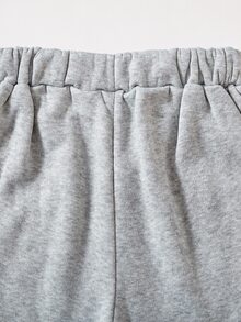 SHEIN Tween Girls 2pcs California Letter Graphic Sweatshirt And Joggers Set Casual Sporty Preppy Loungewear Fall Sweatsuit Outfit - Grey - View 7