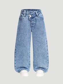 SHEIN Explorewe 2件裝女童牛仔褲 秋冬款 - 彩色 - 查看 11