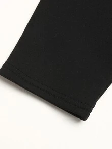 SHEIN 青少年女孩寬鬆版豹紋秋季衛衣運動褲套裝，內層保暖，2件套 - 淺灰色 - 查看 11