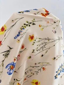 Weeklong Plus Size Summer Casual Floral Print Batwing Sleeve Jumpsuit - Multicolor - View 9