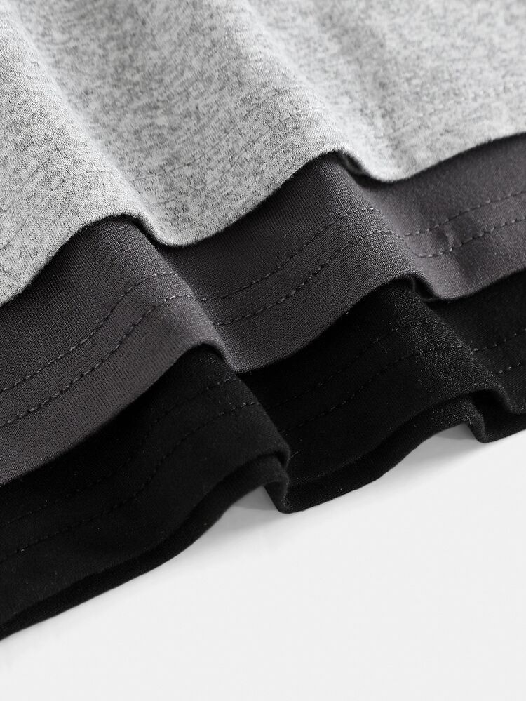 SHEIN Teen Girl Teen Girl Knit Landscape Loose Casual Straight Leg Pants - Black - View 5