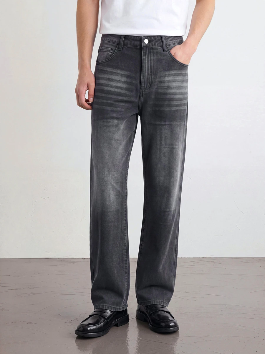 RivetRise Casual Commuter Men's Loose Fit Wide Leg Classic Denim Jeans