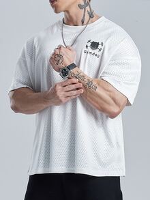 Coreblaze Boyfriend Style Men's Sports Top, Breathable, Gym, Running, Tennis, Multi Scene - White - View 4