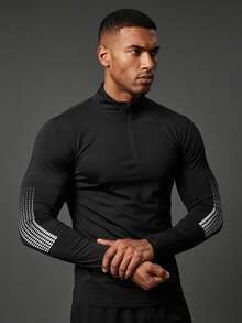Coreblaze Boyfriend Style Men Simple And Versatile Long Sleeve Top And Loose Shorts Sports Suit Workout Set Workout Sets Gym Set Workout Set - Black - View 1