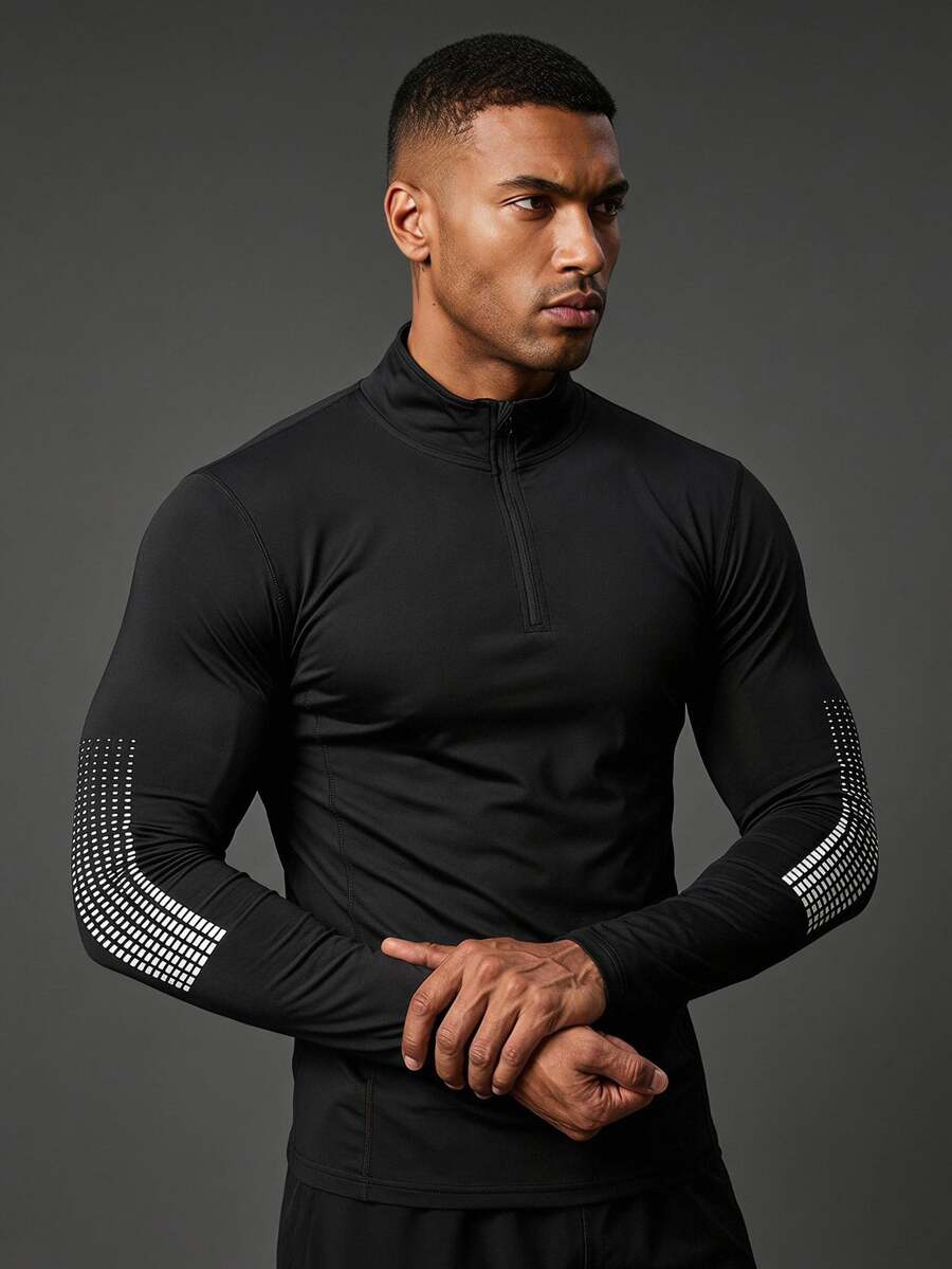 Coreblaze Boyfriend Style Men Simple And Versatile Long Sleeve Top And Loose Shorts Sports Suit Workout Set Workout Sets Gym Set Workout Set - Black - View 1