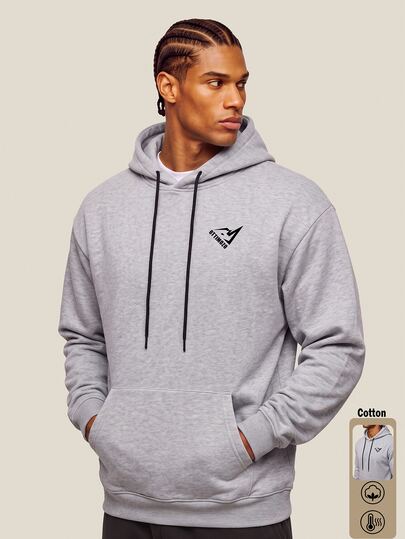 OTTIMOZO Men's Hooded Long Sleeve Printed Casual Sports Sweatshirt