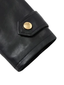 GlowEve CURVE Plus Size Women's Fashion Versatile Commute Daily PU Leather Jacket, Suitable For Autumn/Winter - Black - View 4