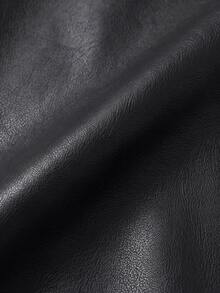 GlowEve CURVE Plus Size Women's Fashion Versatile Commute Daily PU Leather Jacket, Suitable For Autumn/Winter - Black - View 3