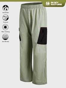 Coreblaze Men's Elastic Waist Contrast Color Pocket Casual Outdoor Pants - Multicolor - View 10