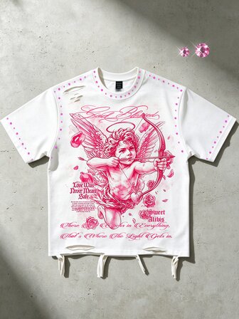2026 New Spring/Summer College Cute Unisex Plus Size Men's T-Shirt