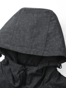 Coreblaze 1件男友风男士拉链长袖口袋休闲连帽卫衣羽绒服男士抓绒外套男士冬季时尚新款保暖外套，带口袋、拉链、舒适面料，适合日常生活、工作、旅行、跑步、休闲、办公室、健身、户外穿着。 - 黑色 - 查看 5