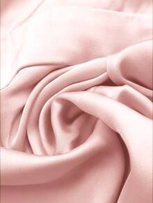 SHEIN Franclia Women Pink All Season Elegant Satin Midi Dress Square Neck Ruched Asymmetrical Hem Party Cami Dress - Pink - View 4