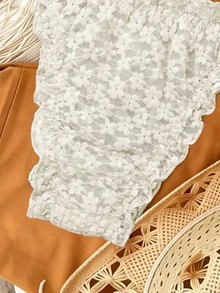 Elavelle Women's Jacquard Fabric Side Tie Bikini Bottom, Spring/Summer - Apricot - View 4