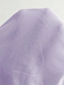 Rafferiza Fashionable Tight-Fitting U-Neck Waist Pleated High-Stretch Knit White T-Shirt For Women, Spring/Summer - Mauve Purple - View 7