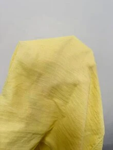 Breezaya Women's Simple Casual Shirt Collar Dress - Light Yellow - View 5