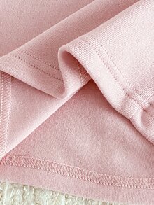 Girls' Long Sleeve Top And Pants Set With Ruffled Collar Design, Made Of Soft And Comfortable Fabric, Suitable For Children's Wear And Promoting Healthy Growth - Pink - View 8