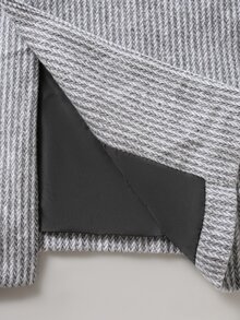 Manfinity Bizformal 男士休閒純色長袖大衣，適合秋冬儀式、正式場合、老錢風 - 灰色 - 查看 6