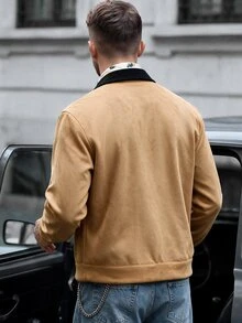 Manfinity Homme Men's Street Fashion Button Long Sleeve Jacket - Multicolor - View 2