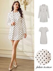 Vintamour Spring Break Elegant Dresses For Women Office Outfits For Women In Fall/Winter - Beige - View 2