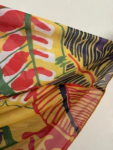 Swim Mulvari Ladies' Cover-Up, Random Printed Design, Licensed, Tropical Plant Colorful Large Leaves Swimsuit Cover-Up Summer - Multicolor - View 10