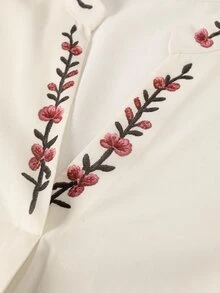 Linhara CURVE Blus Wanita Ukuran Besar Motif Aprikot Leher V, Gaya Kasual Vintage, Cocok untuk Jalan-jalan, Pakaian Sehari-hari, dan Liburan - Aprikot - View 10