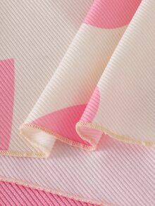 SHEIN 女童秋冬休閒 T-shirt 套裝 白色紫色針織羅紋極地絨長袖上衣喇叭褲 2 件組 7 歲生日套裝 秋季套裝 - 粉色 - 查看 11