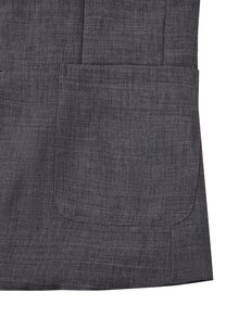 Manfinity Mode Men's Old Money Dark Grey Colorblock Hooded 2 In 1 Suit Blazer, Casual Textured Two-Button Loose Fit Versatile Commuter Blazer, Formal - Dark Grey - View 7