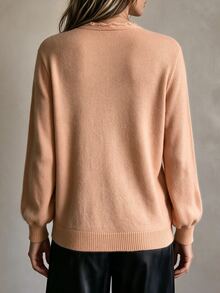 Breezaya Women's Solid Color Casual Daily Cardigan - Brown - View 2