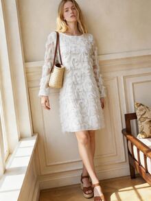 Écloséra Women's Tassel Design Casual Daily Summer Short Dress - White - View 7