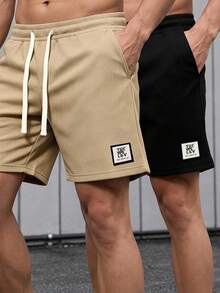 Gym Rark 2pcs Men's Sports & Outdoor Exercise Corduroy Shorts, Gym - Multicolor - View 1
