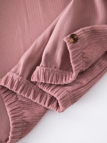 SHEIN 青少年女孩秋季套裝 連帽長袖開襟短夾克 灰粉色細肩帶上衣 鬆緊腰寬腿長褲 校園風 白色 80年代可愛風 - 粉色 - 查看 9