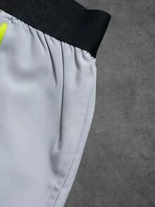 Sport MetroGents 1条男士印花撞色弹力腰带运动短裤，夏季款 - 彩色 - 查看 6