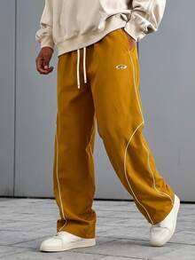 Gym Rark Men's Drawstring Waist Pockets Loose Casual Sports Pants, Gym - Yellow - View 1